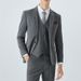 Men's Slim Fit Checkered Suit Set - Autumn Winter Wedding Groom Business Formal Wear For Urban Professionals_viptrois.com