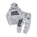 Trendy 3D Star Print Hoodie & Pants Set - Unisex Casual Streetwear For Spring & Autumn_viptrois.com