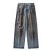 Men's Clothing Casual Jeans Ripped Casual Trousers One Piece Drop Shipping_viptrois.com