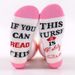 Cotton midtube nurse socks sole letter jacquard casual sports socks_viptrois.com