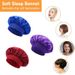 Popular wide brimmed headband elastic sleeping cap Satin confinement chemotherapy cap wide brimmed beauty salon hair care hat_viptrois.com