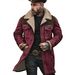 Men’s Suede-Like Bomber Jacket – Winter-Ready Zip-Up Coat With Multi-Pocket Design (100% Polyester) – Slim Fit For Casual & Commuter Wear_viptrois.com