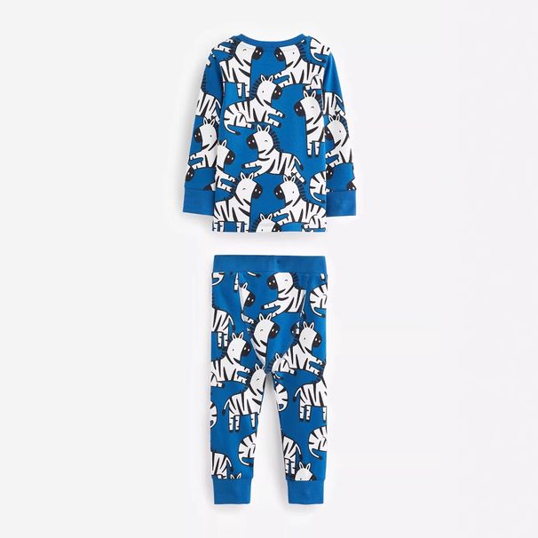 Children's Spring And Autumn Boys' New 2 7 Cotton Suits Air Conditioned Clothes Zebra Round Neck Long Sleeved Children's Home Clothes Two Piece Suit_viptrois.com