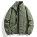 Men's Lightweight Waterproof Jacket, Plus Size Stand Collar Windbreaker, Slim Fit Casual Spring Autumn Coat With Zipper Pockets_viptrois.com
