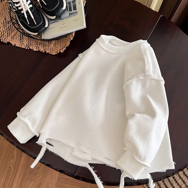 Mother & Kids Boys' Stylish Sweatshirt One Piece Fleece Clothes For Small And Medium Sized Children Plus Fleece And Thick Winter Clothes_viptrois.com