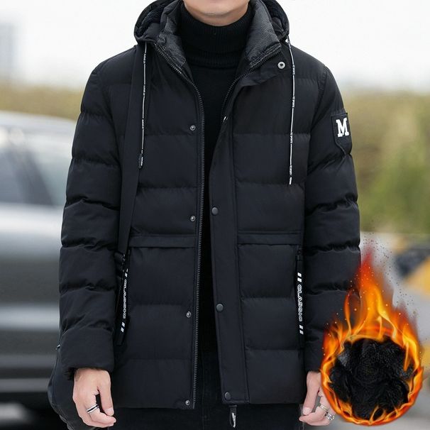 Winter Men's Fleece Hooded Cotton Clothing Fashion Trend Cotton Clothing Student Hooded Cotton Clothing_viptrois.com