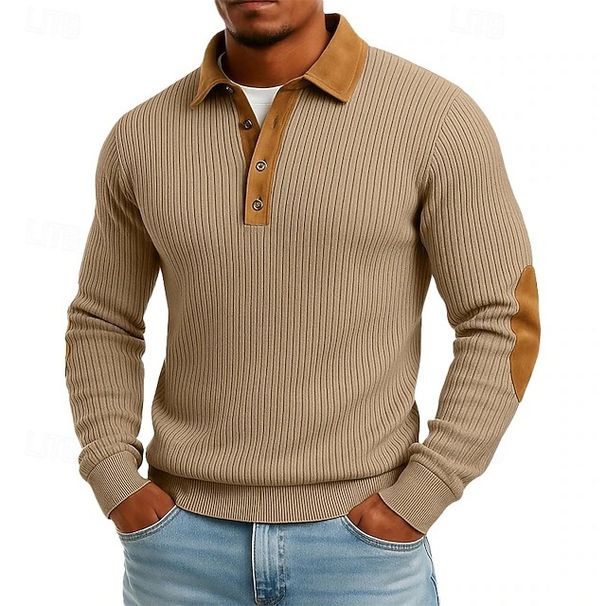 "Men's Corduroy Jacket – Vintage Button-Up Shirt Jacket, Soft Brushed Lining, Relaxed Fit, Long Sleeve Casual Coat ( Lightweight Fall Outerwear)"_viptrois.com
