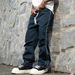 Men's Quick-Dry Casual Pants - Summer Breathable Straight Fit Trousers With Striped Design, Durable & Versatile For Daily Wear_viptrois.com