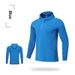 Pulse Autumn And Winter Half-Zip Running Top For Men Outdoor Sports Training Hooded Long Sleeve Fleece-Lined Warm Fitness_viptrois.com