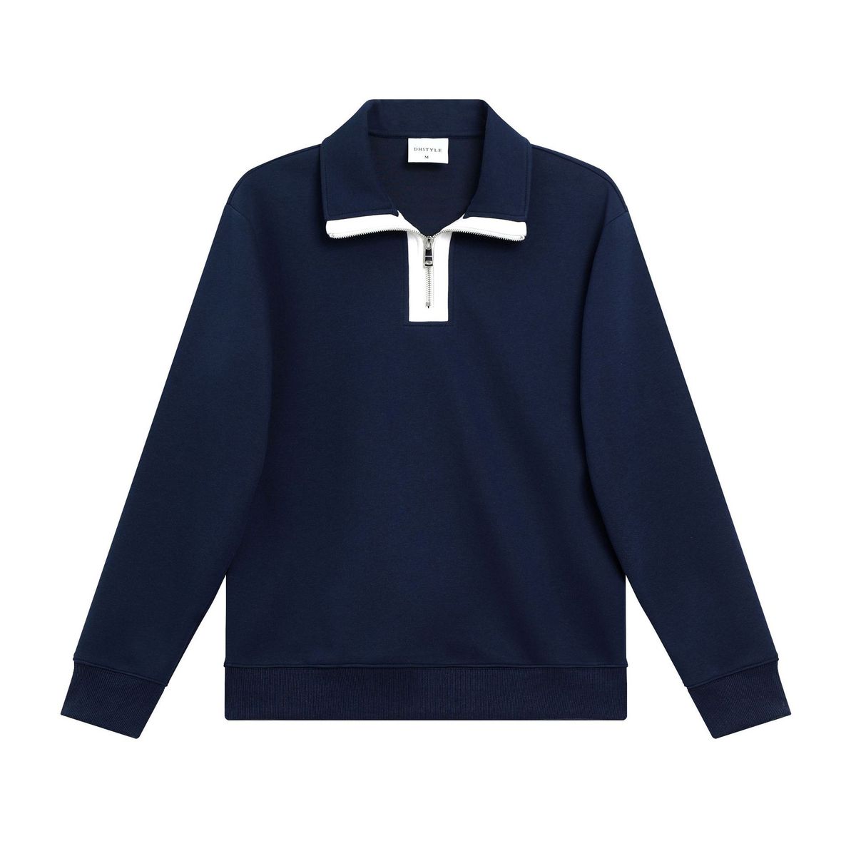 Unisex Heavyweight 380G Half-Zip Stand Collar Sweatshirt – Oversized Streetwear Pullover (S-3XL)_viptrois.com
