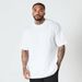 260G Heavy Cotton Large Size T-shirt Foreign Trade Men's Loose Shoulder Sleeves, Fitness Casual Round Neck T-shirt Bottoming Shirt_viptrois.com