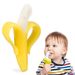 Banana Shape Safe Toddle Teether Baby Silicone Training Toothbrush BPA Free Banana Teething Ring Silicone Chew Dental Care Toot_viptrois.com