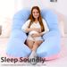 U-Shaped Maternity Pillow For Back, Neck, And Leg Support – Soft, Portable, And Comfortable Polyester Pregnancy Pillow For Expecting Moms_viptrois.com