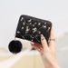 Vintage Style Embroidered Coin Purse With Pompom Charm - Multi-Card Slot Short Wallet, Cute Accordion Handbag For Girls_viptrois.com