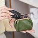 Women's Wallet & Men's Wallet Retro Clip Coin Purse Compact Portable Key Bag Pu Solid Color Coin Storage Bag_viptrois.com