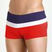 Men's Boxer Stripes Contrast Color Sports Leisure Anti Exposure Beach Swimming Trunks_viptrois.com