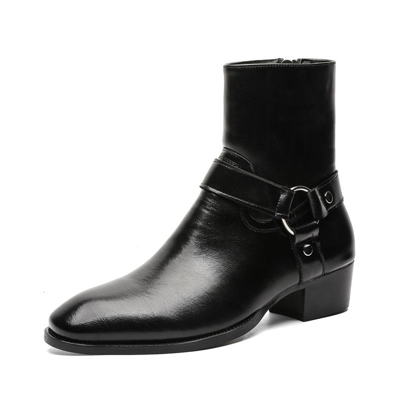 Men's Boots Chelsea Boots Pointed Thick Sole Height Increasing Dress Martin Boots_viptrois.com