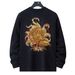 360G Autumn And Winter New Men's Crew Neck Sweater Trendy Loose Large Size Fashion Trendy Brand Embroidered Cotton Long-sleeved Top_viptrois.com