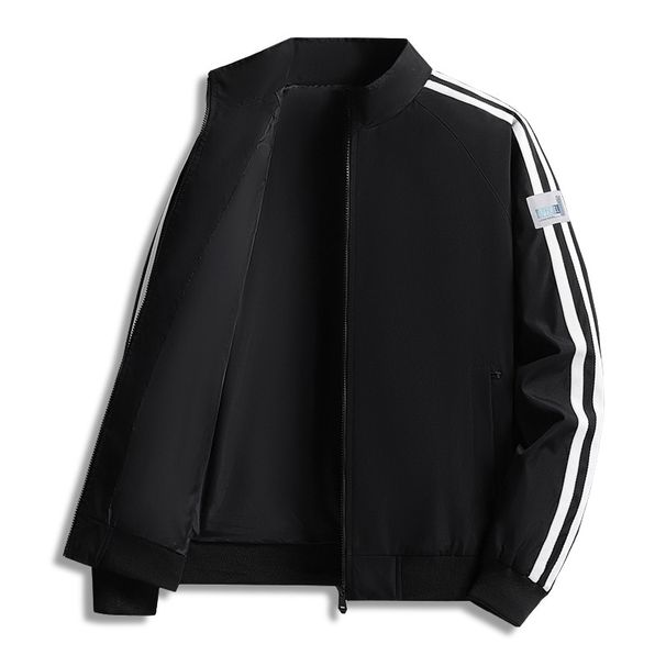 Men's Lightweight Jacket – Spring & Autumn Stand Collar Windbreaker (M-5XL) – Breathable Cotton Outerwear For Casual & Outdoor Wear_viptrois.com