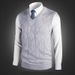 Men's Wool Blend V-Neck Sleeveless Sweater Vest - Solid & Plaid Patterns, Slim Fit, Warm Knit Pullover For Casual & Office Wear_viptrois.com