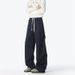 Men's Casual Jogger Pants - Winter Fleece-Lined Parachute Cargo Pants With Straight Leg & Elastic Waist For Streetwear & Daily Comfort_viptrois.com