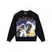 High Street Skull Pyramid Print Unisex Crew Neck Sweatshirt Terry Cloth_viptrois.com