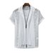 Men's Clothing Summer Foreign Trade Southeast Asia Men's Casual Loose Hollow Short Sleeved Shirt Hawaiian Suit_viptrois.com