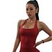 Seamless Solid Color Sports For Outdoor Running Yoga Halter Neck Strap Beautiful Back Vest_viptrois.com