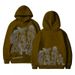 Men's Clothing Street Casual Sports Loose Cartoon Print Y2K Graffiti Hoodie - Oversized Pullover Sweatshirt With Cartoon Print, Unisex Streetwear_viptrois.com