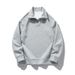 Autumn Winter Fleece Half-Zip Polo Shirt Sweatshirt Men's Trendy Brand Turn-Down Collar Long Sleeve T-Shirt Couple's Top_viptrois.com
