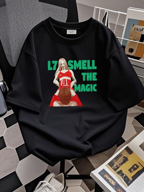 l7 The Magic Tee T Shirt Fashion Graphic Slightly Designer Clothes Top For Everyday Wear Breathable Stretched Homme Comfortable Unisex Streetwear_viptrois.com
