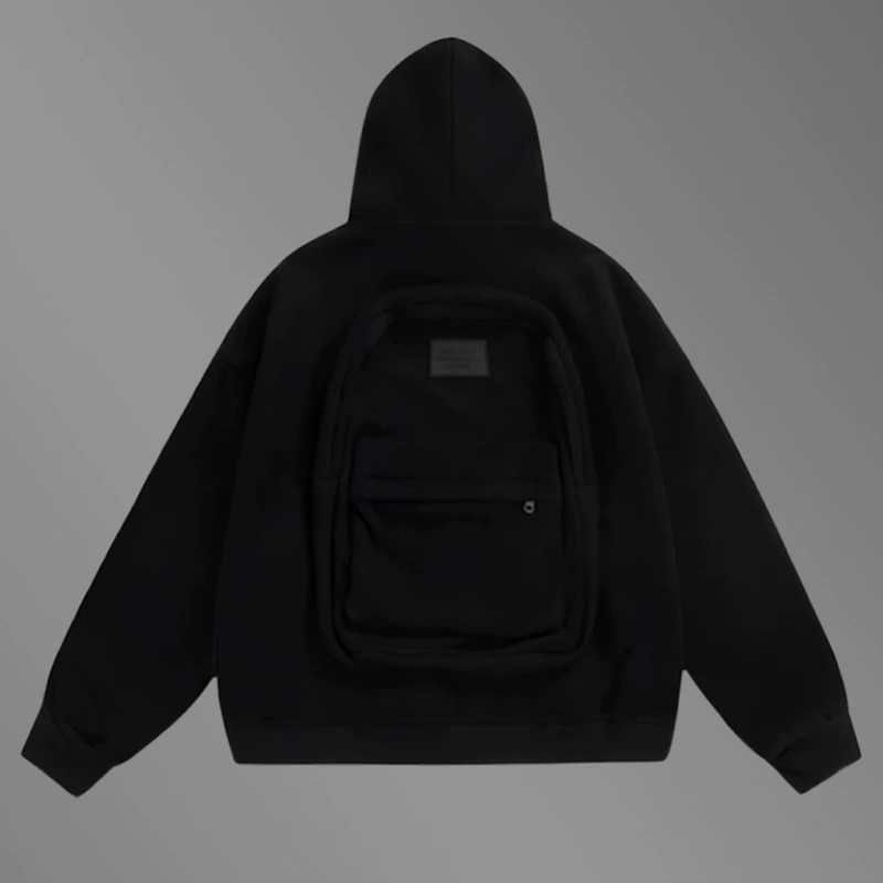 Men's Casual Box Fit Zip-Up Hoodie Sweatshirt With Stand Collar, Lightweight Cotton Blend, Grey & Black Color Options (M-3XL)_viptrois.com