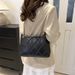 Women's Bags New Simple And Fashionable Large Capacity Diamond Shoulder Bag Small Fragrance Style Ladies Chain Crossbody Tote Bag_viptrois.com