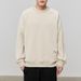 Round Neck Textured Patchwork Long Sleeved Sweatshirt For Men In The Spring Autumn Of , Featuring Slightly Loose Fit_viptrois.com