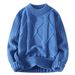 Men's Soft Waxy Sweater Winter Trendy Brand Twisted Sweater Round Neck Warm Inner Wear Teenagers All Match Trendy Knitted Sweater_viptrois.com