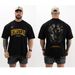 100% Pure Cottonshort-sleeved Hip-hop Rap Loose Youth Heavyweight Cotton Round-neck T-shirt_viptrois.com