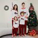 Christmas tree car plaid Christmas family print home clothing pajamas_viptrois.com