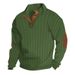 Men's Clothing European And American Autumn And Winter Solid Color Jacquard Jacket Stand Collar Long Sleeve Sweatshirt Outdoor Casual Jacket Wholesale_viptrois.com