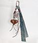 Bag Pendant Post-Apocalyptic Style Brown Butterfly & Heart Charm - Denim & Braided Rope Bag Accessory (Minimalist Design)_viptrois.com