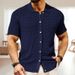 2025d Casual Men's Fashion Perforated Design Spring Summer Knit Short Sleeve Cardigan Polo Shirt SY0051_viptrois.com