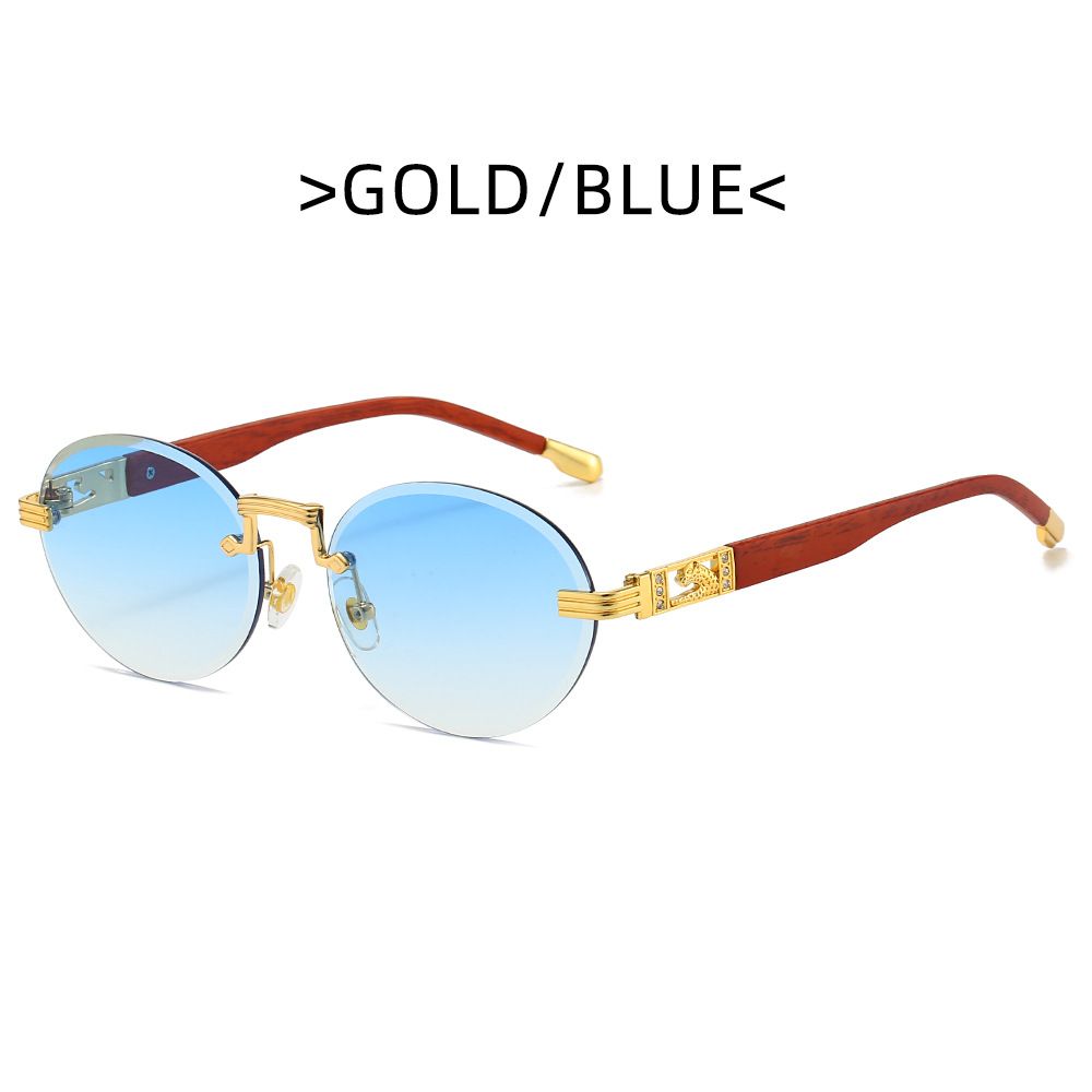 New Round Frame Cut Edge Street Style Trendy Diamond-Studded Personality High-Sensitivity Fashion Sunglasses_viptrois.com