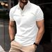 Men's Clothing Size Summer Men's Casual Lapel Line Short Sleeved T Shirt Polo Shirt_viptrois.com