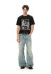 EME Yishengyi American Retro Hollow Texture Summer Niche Rock Punk Knitted Round Neck Short-sleeve T-shirt For Men_viptrois.com