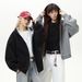 Men's Clothing Heavyweight Contrast Color Lining Hooded Sweatshirt Men's Autumn Loose Casual Cardigan Jacket Silhouette Trendy Coat_viptrois.com