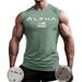 Cross-border Summer Muscle Fitness For Men, Wide-shoulder Running Sports Sleeveless Vest, European Size Casual_viptrois.com