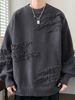 Men's Clothing Round Neck Sweater For Men In Autumn And Winter, Trendy Brand, Handsome Loose Knit Sweater For Men Retro Lazy Sweater Jacket_viptrois.com