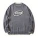 Embroidered Logo Sweater – Unisex Couple’s Knit Top With Faux Layered Design (Black/Gray/Blue, S-XL)"_viptrois.com