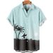 Men's Clothing Summer New Large Size Men's Casual Slim Beach 3D Printed Short Sleeved Shirt, Men's Shirt_viptrois.com