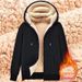 Pure Pure Zipper Hoodie For Men 2024 Autumn Winter New Thickened Fleece Loose Korean Style Solid Color Lamb Wool Hooded Jacket Top_viptrois.com