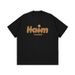 Trendy Brand Short-sleeved Small Round Neck Pure Cotton Loose Large Size Japanese Printed Summer Men's American Black Bottoming Shirt_viptrois.com